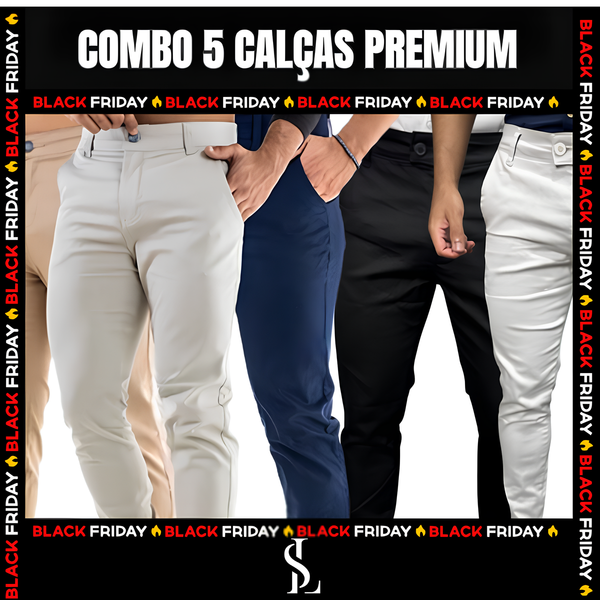 Calça Alfaiataria Slim/Skinny Premium Combo 5 UN