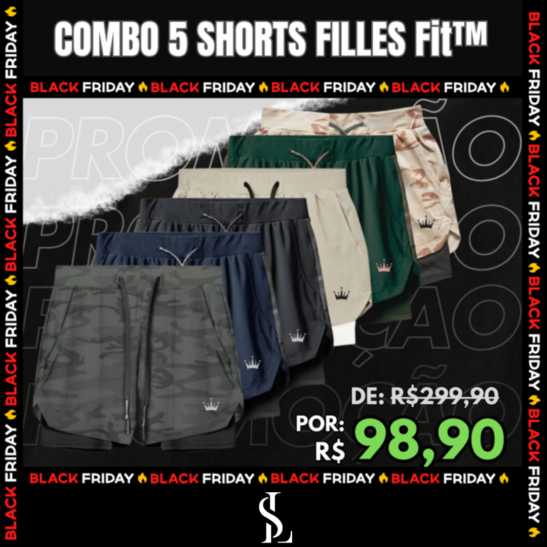 Pague 1 & LEVE 6 - Kit Shorts FILLESFit™