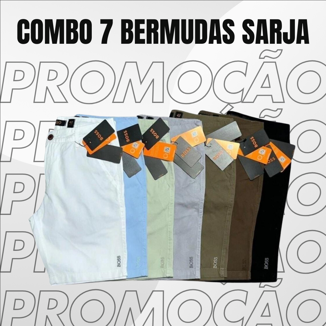 Combo 7 Bermudas - HUGO BOSS | Esquenta Black Friday | ATACADO